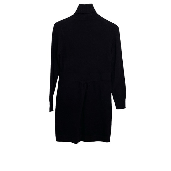 J. Crew Black Turtleneck Sweater Dress Long Cuffed Sleeves - Picture 11 of 12